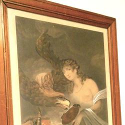 Tableau illustrant une femme et un aigle - velliers huet  - Photo 1