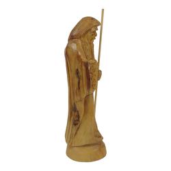 Statuette de Moïse tenant les tables de la Loi - en bois sculpté à la main - Photo 1