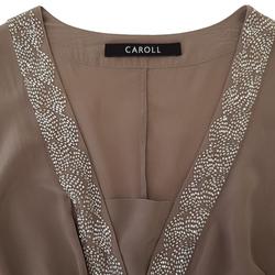 Robe Caroll T 36 en soie grège Broderie perles - Photo 1