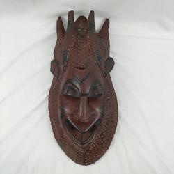 Grand masque africain primitif du Sénegal en bois d'ébène  - Photo 1
