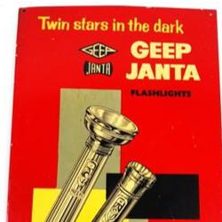 Ancienne Affiche publicitaire Indienne Geep Janta Flashlights 34 X 25 cm - Photo 1