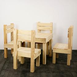 Chaise enfant en bois recyclé - Photo 0