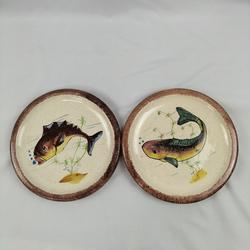 Lot de deux assiettes décoratives en poisson  - Photo 0