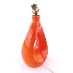 Pied de lampe asymétrique céramique orange - Photo 1