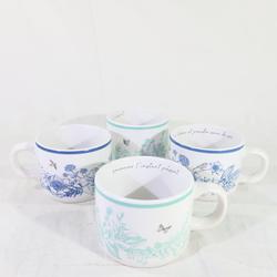 Quatuor de Tasses en porcelaine Linvosgess  - Photo 0