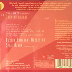 Carl Orff, Boston Symphony Orchestra, Seiji Ozawa – Carmina Burana / 1 x CD / 2000 - Photo 1