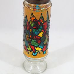 Pot en vitrail multicolore  - Photo 1