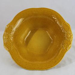 Saladier ou bol en céramique Shell jaune, Français Poterie Appolia, Insolite, vintage  - Photo 1