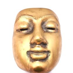Masque au visage de Bouddha doré  - Photo 0