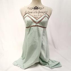 Nuisette - lingerie - 100% polyester - couleur vert d'eau - pastel - marron - bretelles - Etam - 38 Robe longue fluide à bretelles - Etam - 38 - Photo 0