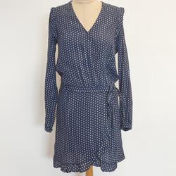 Robe portefeuille bleue à motif "Promod" - 38 - Femme - Photo 0