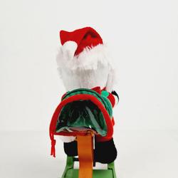 Bois - Père Noël sur cheval à bascule - 23 cm - Photo 1