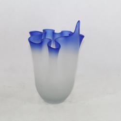 Vase mouchoir en verre de Murano flouté  - Photo 0