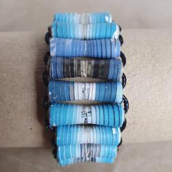 Bracelet shamballa en perles de papier recyclé - TRËMA - Photo 0