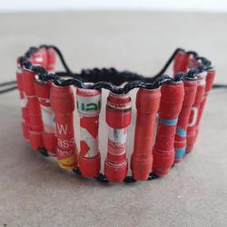 Bracelet shamballa en perles de papier recyclé - TRËMA - Photo 1