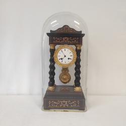 Ancienne horloge en marqueterie boulles ; époque Napoléon III Boulles 19 ème antiquité - Photo 1