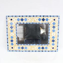 Miroir rectangulaire mosaïque céramique  - Photo 0