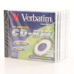 Lot de 9 CD-RW Verbatim 8x-10x 700MB - neufs - sous blister - Photo 0