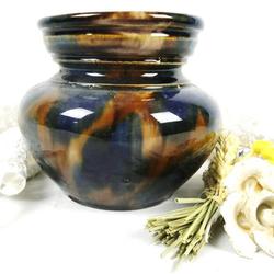 Vase de table glaçure en grès vintage - Photo 1