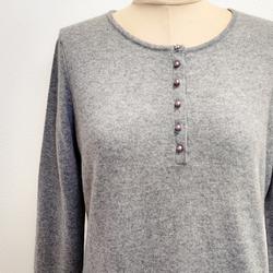 Pull gris en laine et cachemire "1.2.3" - 44 - Femme - Photo 1