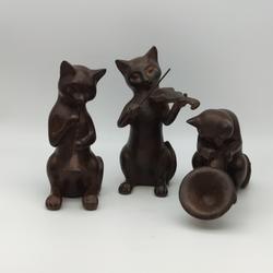 Figurines chats musiciens  - Photo 0