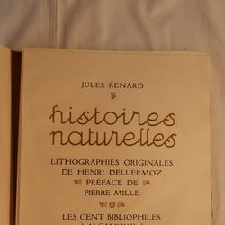 Exemplaire Rare de Jules Renard "Histoires Naturelles" - Les Cent Bibliophiles 1929 - Photo 0
