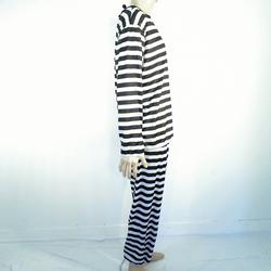 Déguisement de prisonnier Adulte Noir et Blanc Taille M/L. - Photo 1