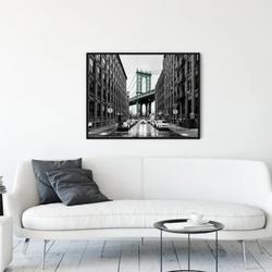 Affiche Brooklyn bridge, gris L.60 X H.80cm - Photo 1