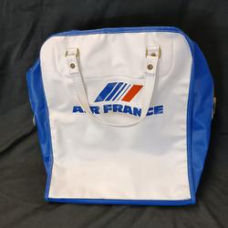Sac vintage en cuir "Air France" - Photo 1