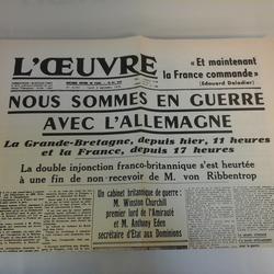 journal l'oeuvre 1939 - Photo 0