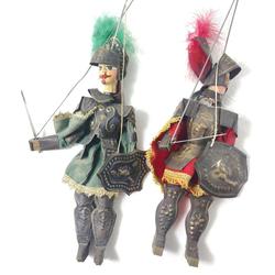 2 marionettes anciennes en métal - gardes italiens  - Photo 0
