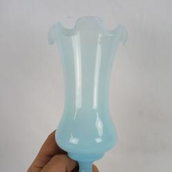 Vase en opaline bleue - Photo 0