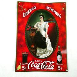 Plaque métallique publicitaire coca cola vintage - Photo 0
