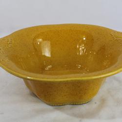 Saladier ou bol en céramique Shell jaune, Français Poterie Appolia, Insolite, vintage  - Photo 0