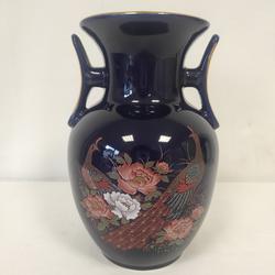 Ancien cobalt vase japonais Bleu 1960  - Photo 1