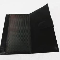 Groupe Schneider Système de Portefeuille d'enveloppe d'argent en cuir noir. - Photo 0