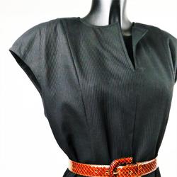 Robe Noire ample vintage Fabriquée en France - Taille 40 - Photo 0