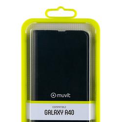 Etui Folio Muvit pour Galaxy A40 - Noir - Photo 0