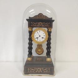 Ancienne horloge en marqueterie boulles ; époque Napoléon III Boulles 19 ème antiquité - Photo 0