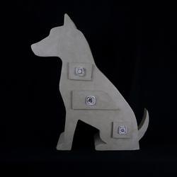 Meuble "chien de berger" en carton recouvert de papier recyclé naturel - TRËMA - Photo 0