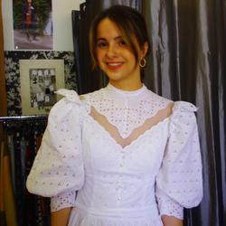 Robe de mariée vintage en broderie anglaise - 34 - Photo 1