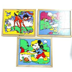 Lot de 3 puzzles dessins animés Disney - Photo 0