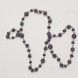 Collier long de perles et cristaux  - Photo 1