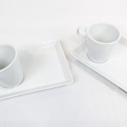 Café Richard - 2 Tasses + 2 coupelles rectangulaires  - Photo 1
