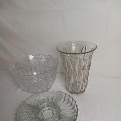 Lot De 3 Vase Vintage Art Déco En Verre  - Photo 1