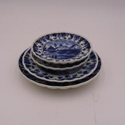Lot de 4 assiettes décoratif, bleu de Delft-holland handpainted  - Photo 0