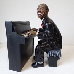 Grande statue "joueur de jazz - pianiste"  - Photo 0