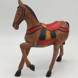 Statuette cheval bois Peint  - Photo 1
