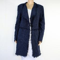 Manteau Femme Bleu Chiné LAUREL Taille 44 - Photo zoomée