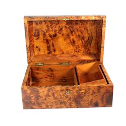 Boîte à bijoux en loupe de bois - Photo 0